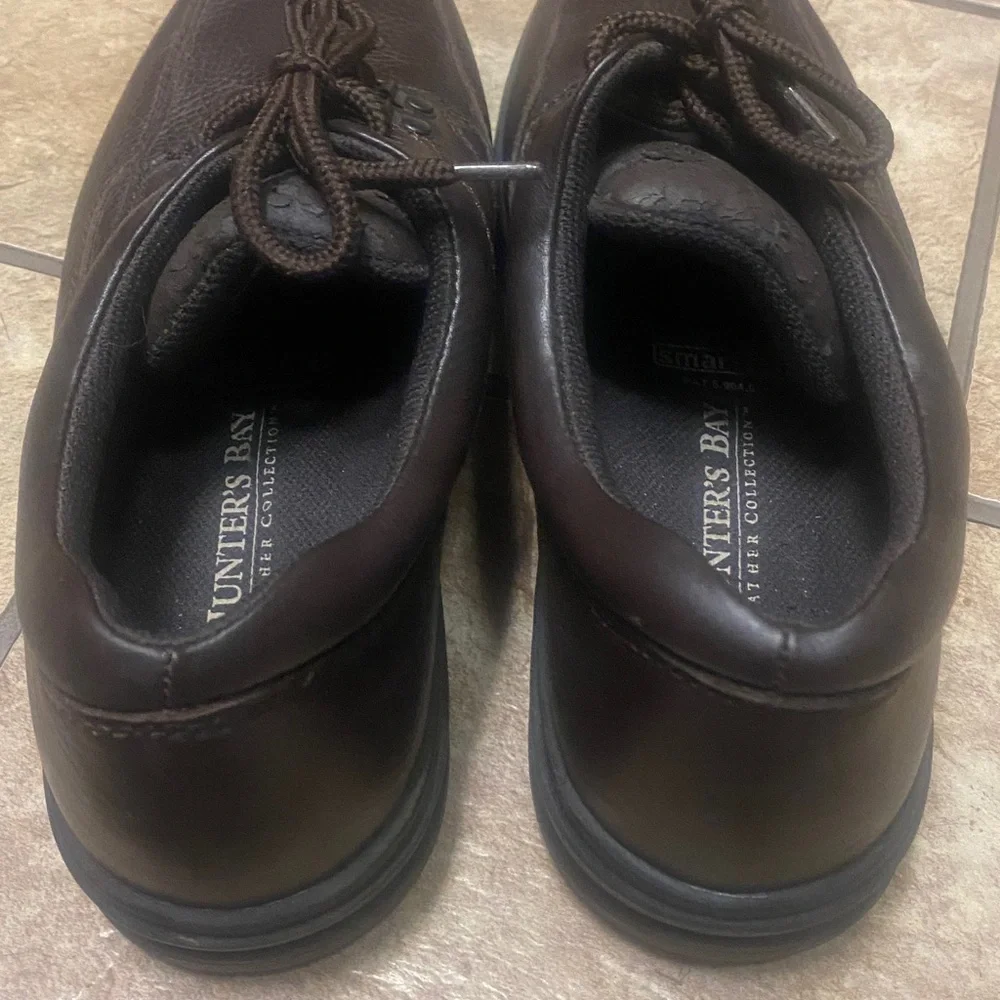 Hunter's Bay Brown Leather Size 9.5 Oxfords Career Wedding Guest Business